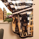 Комплект штор для кухни с подхватами «Этель. Золотой город, 2 шт., белые, чёрные, 145×180 см - Фото 5