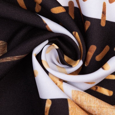 Комплект штор для кухни с подхватами «Золотой город» 145×180 см - 2 шт., габардин