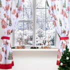 Комплект штор для кухни с подхватами «Новогодняя сказка» 145х180см-2 шт., габардин - фото 9054641