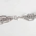 Кулон «Цепь» маскулинность, цвет серебро, L=50 см - фото 25672879