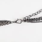 Кулон "Цепь" медальон, плотное плетение, цвет серый, L=50 см - фото 25672882