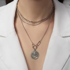 Кулон «Цепь» величие, цвет серебро, L=44 см - фото 25977267