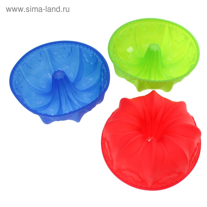 Форма силиконовая для выпечки «Немецкий кекс. Торжество», цвет МИКС - Фото 1