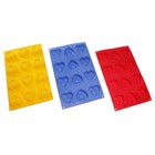 Форма силиконовая для украшений Доляна «Сердечки», 30х17х2,5 см, 12 ячеек, цвет МИКС - Фото 1