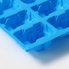 Форма для выпечки Доляна «Грузовик», силикон, 22×22 см, 6 ячеек (9.8×4.9 см), синий - Фото 4