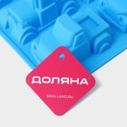 Форма для выпечки Доляна «Грузовик», силикон, 22×22 см, 6 ячеек (9.8×4.9 см), синий - Фото 6