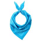 Платок женский, размер 50х50, цвет голубой - Фото 1