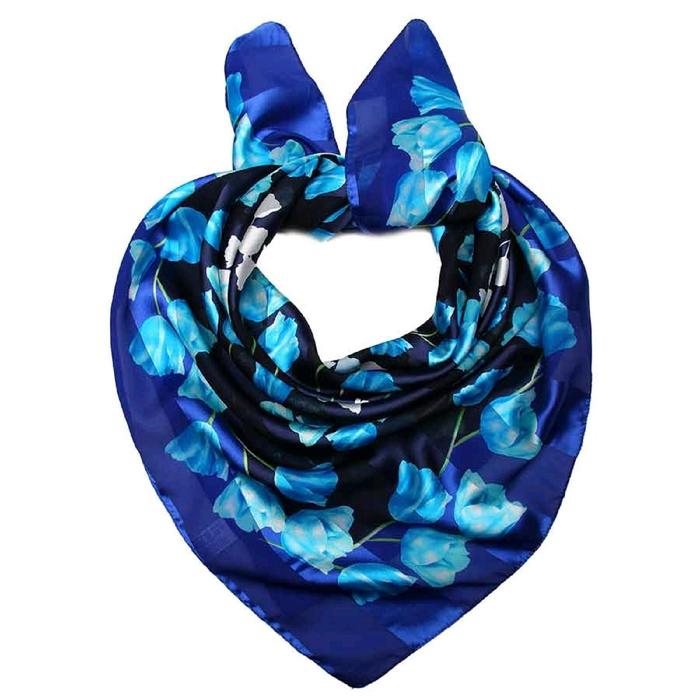 Платок женский, размер 90х90, цвет мультиколор - Фото 1