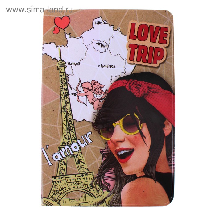 Обложка для паспорта Love trip (Люблю путешествия) - Фото 1