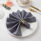 Салфетка декоративная «Этель», 40×40 см, серая, 100% хлопок, саржа, 250 г/м² - Фото 1