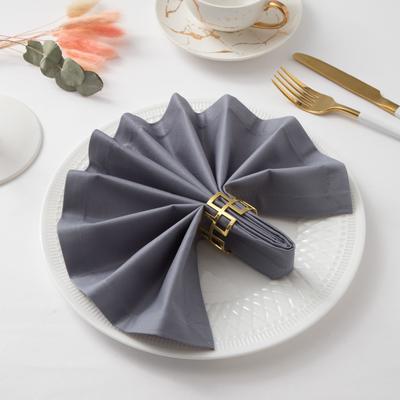 Салфетка декоративная «Этель», 40×40 см, серая, 100% хлопок, саржа, 250 г/м²