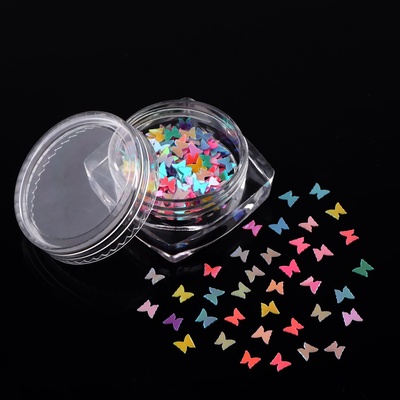Пайетки для декора «Бабочки», разноцветные