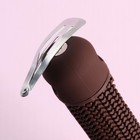 Расчёска массажная, с магнитом, прорезиненная ручка, 4 × 23 см, цвет коричневый - Фото 4