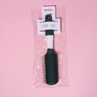 Расчёска массажная, прорезиненная ручка, 4 × 23 см, цвет зелёный/белый - Фото 4