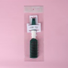 Расчёска массажная, прорезиненная ручка, вентилируемая, 4,5 × 22,5 см, цвет зелёный/белый - Фото 6