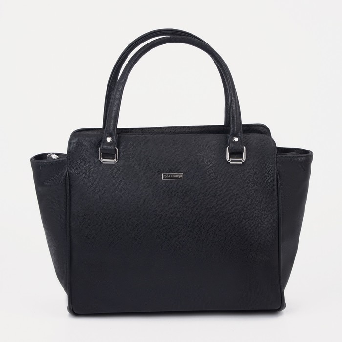 Сумка-тоут на молнии, цвет чёрный - Фото 1