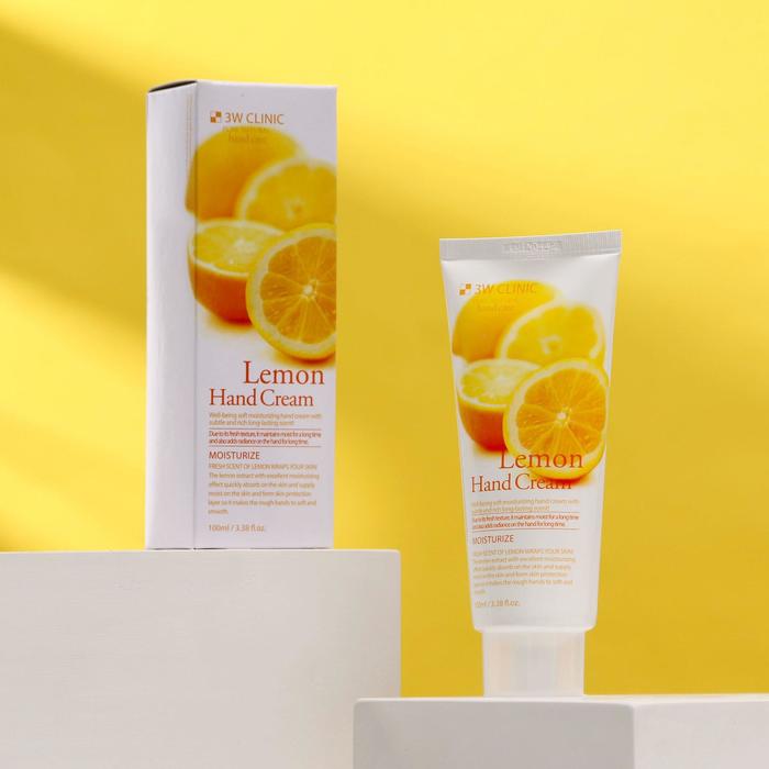 Увлажняющий крем для рук с экстрактом лимона 3W CLINIC Moisturizing Lemon Hand Cream, 100 мл - Фото 1