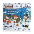 Салфетки бумажные «Снеговички», 24×24 см 100 листов - Фото 2