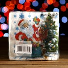 Салфетки новогодние бумажные «Дед Мороз», 24×24 см, 100 шт. - Фото 5