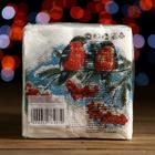 Салфетки бумажные "Гармония цвета", 24х24 см, 100 шт, с рисунком "Снегири" - Фото 2