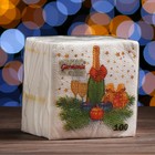 Салфетки новогодние бумажные «Шампанское», 24×24 см, 100 шт. - Фото 5