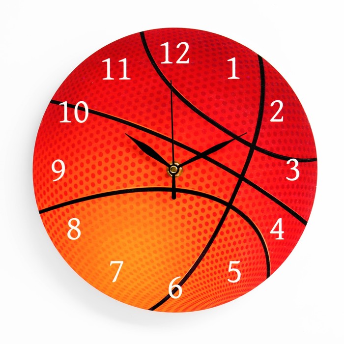 Часы настенные "Баскетбольный мяч", дискретный ход, d-23.5 см - Фото 1