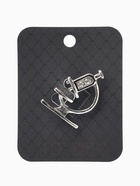 Брошь «Микроскоп», чёрно-белая в серебре  (артикул 5290224)  большой выбор товаров оптом и в розницу по низким ценам с доставкой