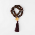 Чётки «Православные», деревянные, 33 бусины, с крестиком, с кисточкой, коричневые - Фото 3