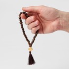 Чётки «Православные», деревянные, 33 бусины, с крестиком, с кисточкой, коричневые - Фото 2