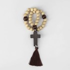 Чётки «Православные», деревянные, 30 бусин, с крестиком, молочные - Фото 3