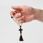 Чётки «Православные», деревянные, 30 бусин, с крестиком, молочные - Фото 2