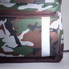 Рюкзак детский на молнии, наружный карман, светоотражающая полоса, цвет камуфляж/зелёный - Фото 6