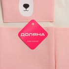 Органайзер подвесной с карманами Доляна «Мишка», 3 отделения, 30×34 см, цвет розовый - Фото 5