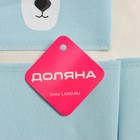 Органайзер подвесной с карманами «Мишка», 3 отделения, 30×34 см, цвет голубой - Фото 6