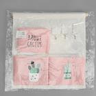 Органайзер подвесной с карманами Доляна «Кактус», 3 отделения, 30×34 см, цвет розовый - фото 24495979