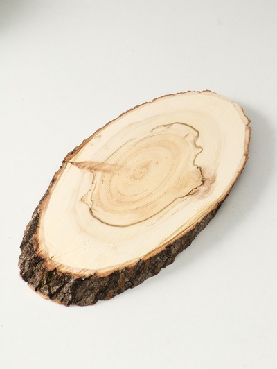 Спил осины, косой, слэб для декора, 40×18±2 см