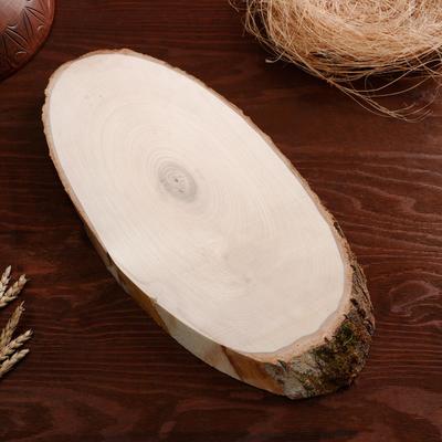 Спил осины, косой, слэб для декора, 45×20±2 см