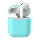 Чехол Luazon для футляра AirPods 1/2, мат. верха: силикон, 56х22х46 мм, голубой 5131315 - фото 12642082