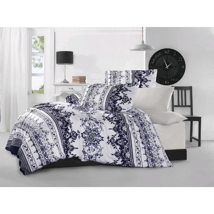 КПБ Navi евро, размер 240 x 260 см, 200 x 220 см, 50 x 70 + 5 см - 2 шт., 50 x 70 - 2 шт., цвет голубой