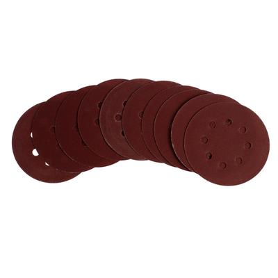 Круг абразивный шлифовальный под "липучку" ТУНДРА, перфорированный, 125 мм, Р280, 10 шт.