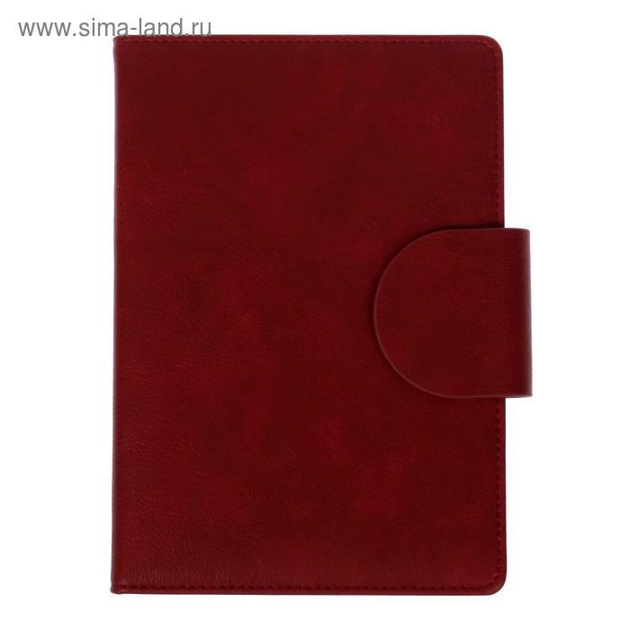 Ежедневник недатированный А5, 160 листов Norwich, обложка искусственная кожа, 2 ляссе, тонированный блок 70 г/м2, красный - Фото 1