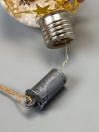 Набор ёлочных шаров «Мишура звёзды», 3 шт, d=8 см, 5 LED, от батареек, свечение белое - фото 6568784