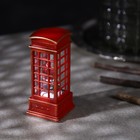 Светодиодная фигура «Дед Мороз в телефонной будке» 5.3 × 12 × 5.3 см, пластик, батарейки AG13х3, свечение тёплое белое - Фото 4