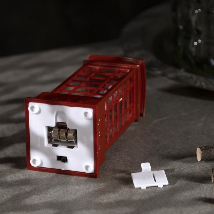 Светодиодная фигура «Снеговик в телефонной будке» 5.3 × 12 × 5.3 см, пластик, батарейки AG13х3, свечение тёплое белое - фото 1885062076