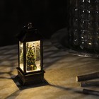 Светодиодная фигура «Ёлка в фонаре» 5 × 12 × 5 см, пластик, батарейки AG13х3, свечение тёплое белое - фото 2913711