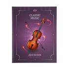 Дневник для музыкальной школы «Классика.Скрипка», твёрдая обложка, матовая ламинация, выборочный лак, 48 листов - Фото 1