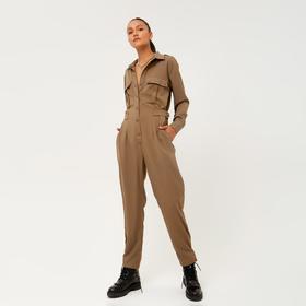 Комбинезон женский MINAKU: Casual Collection, цвет кофе, размер 52 5279169
