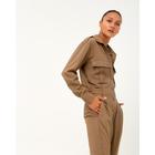 Комбинезон женский MINAKU: Casual Collection, цвет кофе, размер 52 - фото 44469908