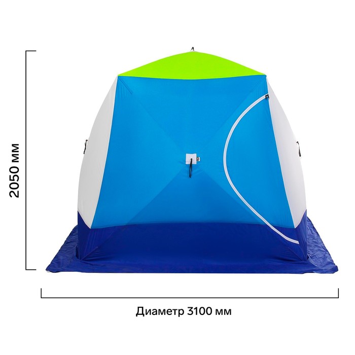 Палатка зимняя "СТЭК" КУБ 3-местная трёхслойная - фото 1904225440