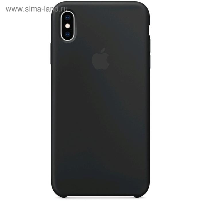 Чехол клип-кейс Apple для iPhone XS Max (MRWE2ZM/A), силиконовый, чёрный - Фото 1